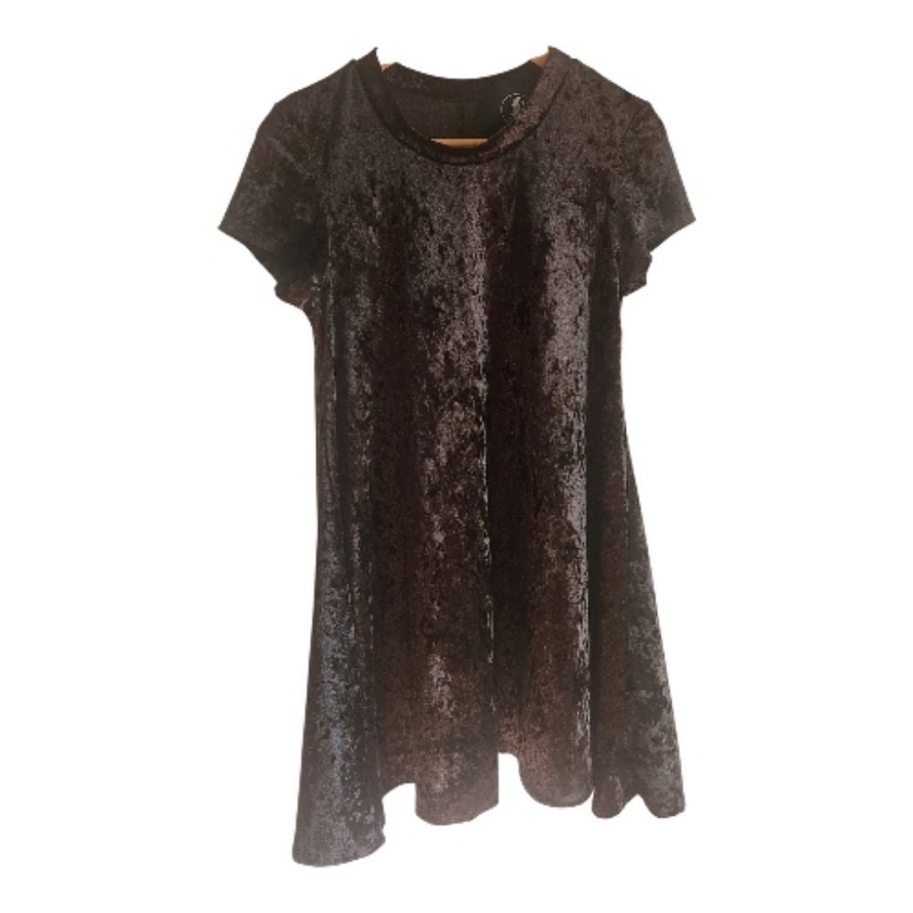 The Pretty Cult Stevie Midnight Burnout Velvet Mini‎ Dress Sz S